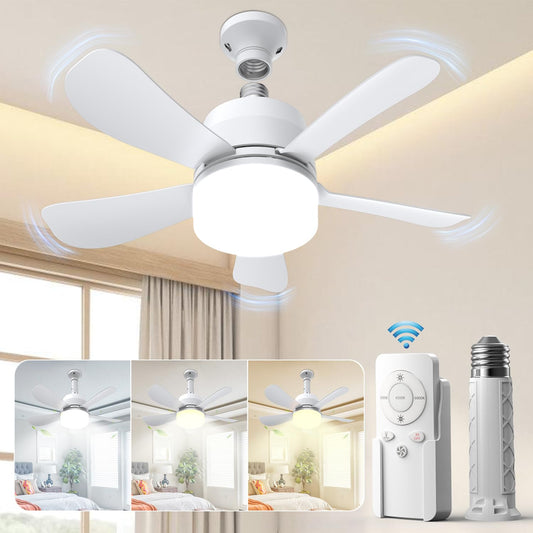 2-in-1 Socket Fan Light with Remote Control