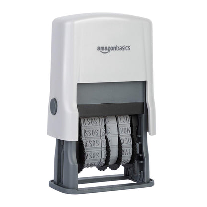 Amazon Basics Self-Inking Date Stamp, Rectangular
