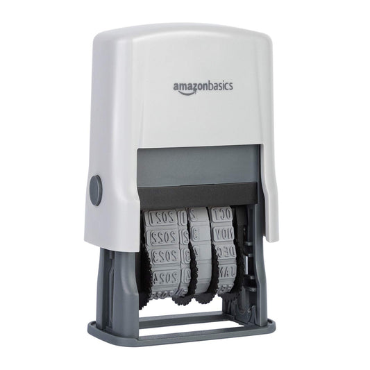 Amazon Basics Self-Inking Date Stamp, Rectangular