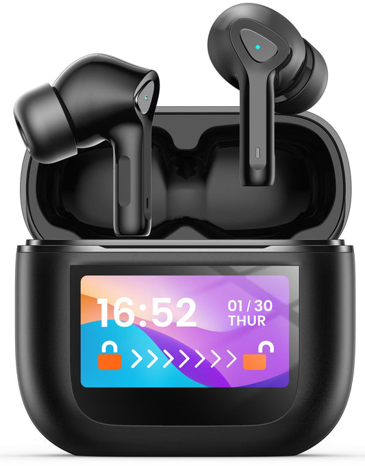 Wireless Bluetooth Earbuds With LED Touch Screen