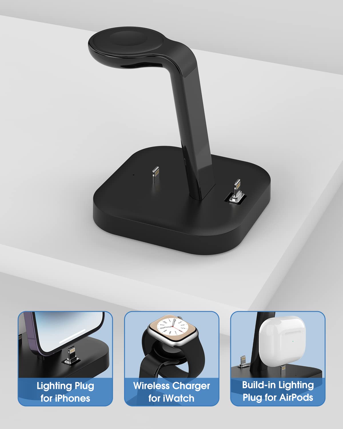 3-in-1 Wireless Charger Dock for Apple Devices