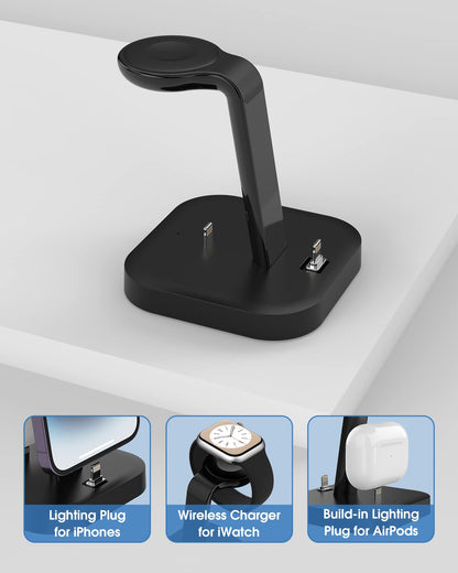 3-in-1 Wireless Charger Dock for Apple Devices