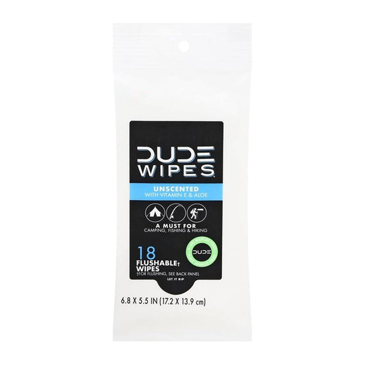 DUDE Wipes 18ct Flushable Wet Wipes Pack