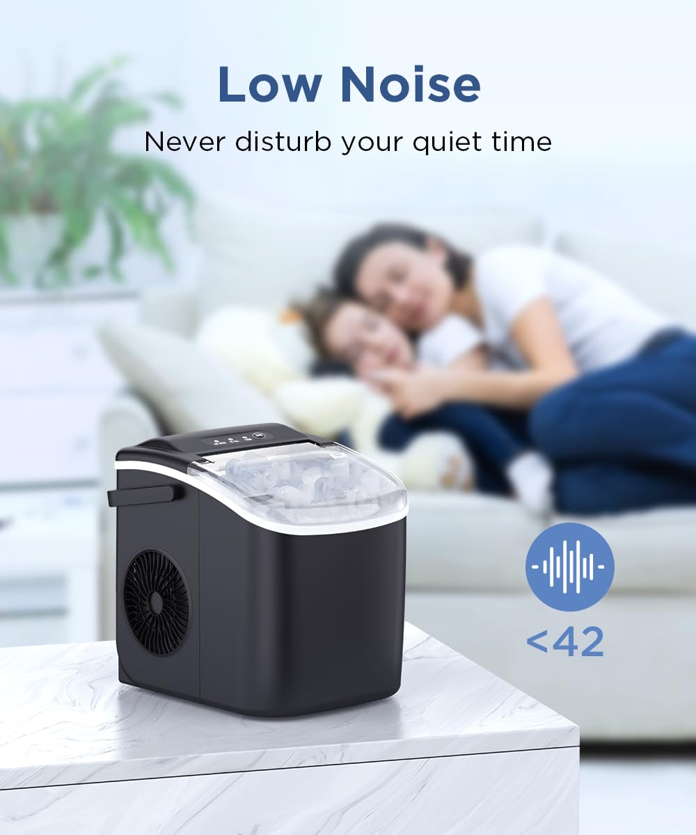 COWSAR Portable Ice Maker with Self-Cleaning Feature