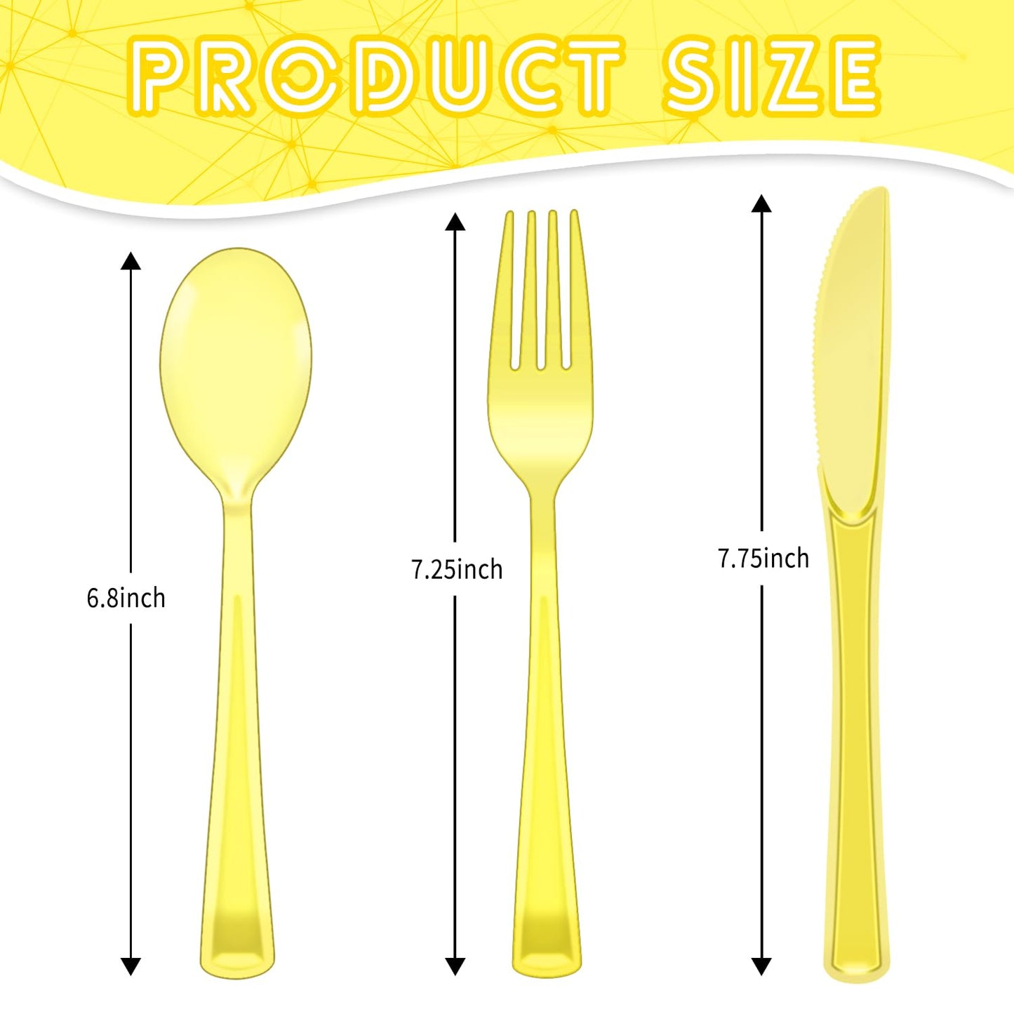 150 Pack Heavy Duty Disposable Cutlery Set