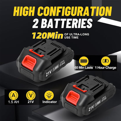 Aporozona 2-in-1 Mini Cordless Chainsaw Set