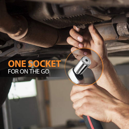 Universal Socket Tools Gifts for Men: Fathers Day Birthday Gift for Dad Husband Him Women 1/4"-3/4"(7-19mm) Super Socket Set Impact Power Drill Adapter Unique Cool Gadgets
