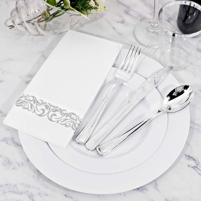350-Piece Disposable Plates, Silverware & Cups Set For 50