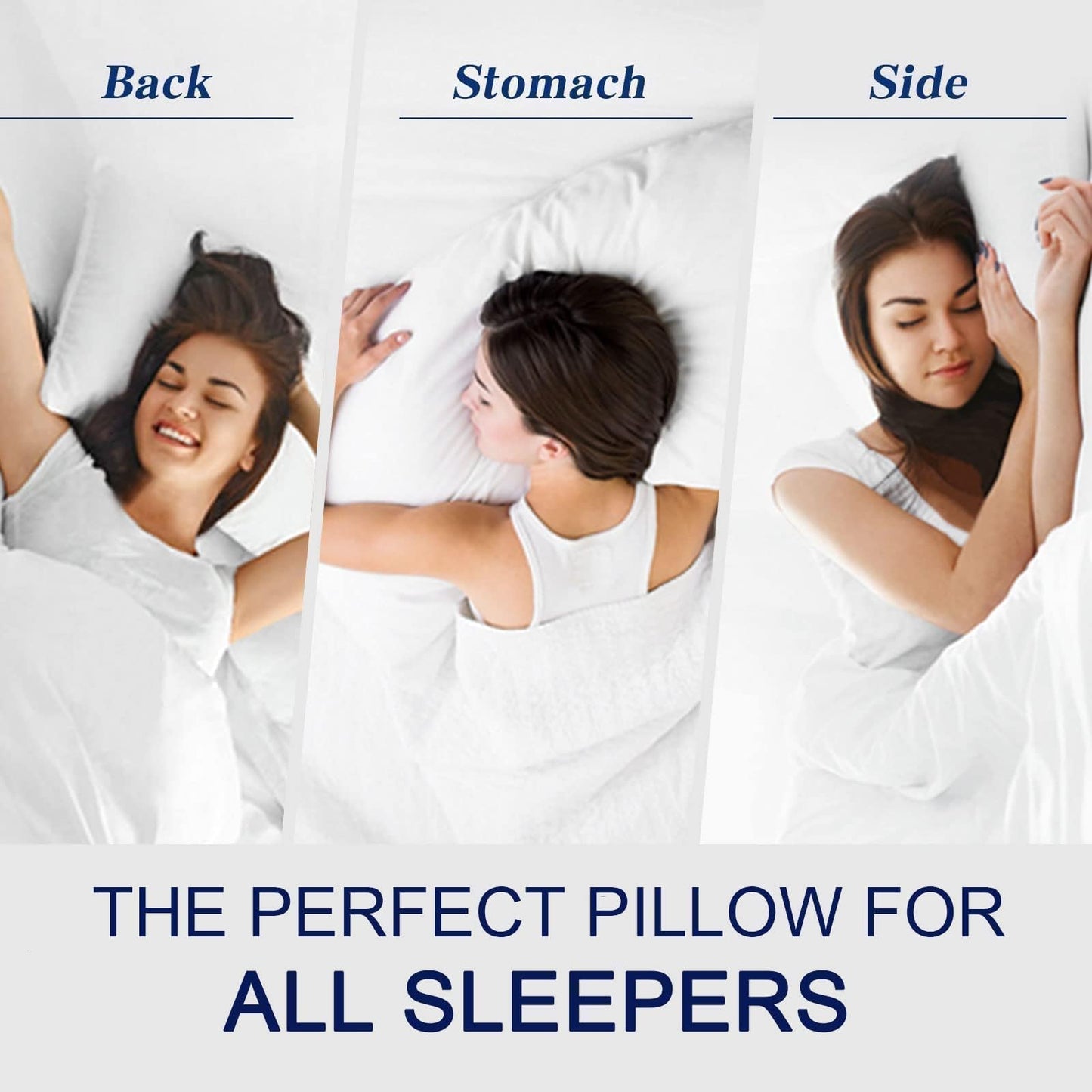 Queen Size Pillows Set of 2 for Sleepers