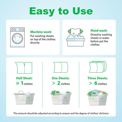 120 Loads BORMSI Laundry Detergent Sheets