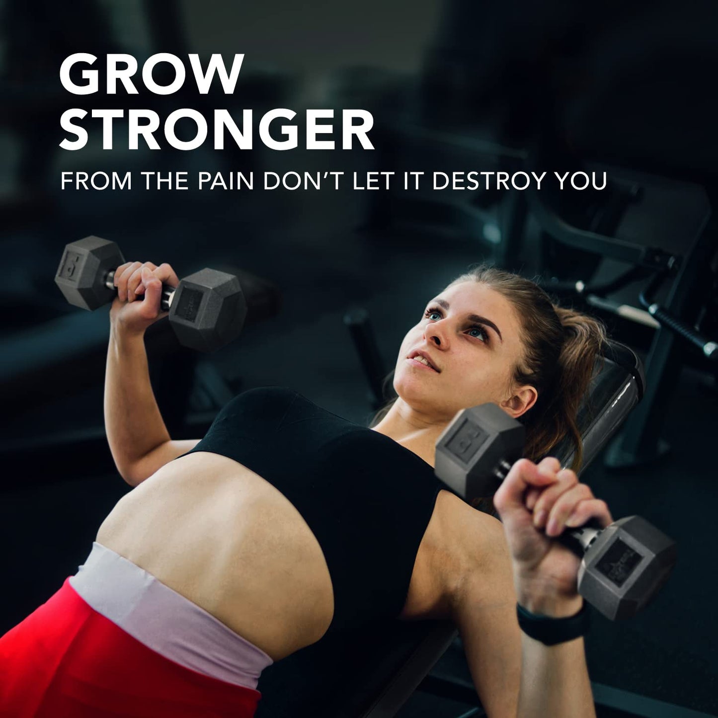 Yes4All 40lbs Rubber Grip Hex Dumbbell