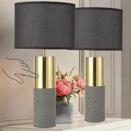 2 Pack Touch Control Dimmable Table Lamps Set