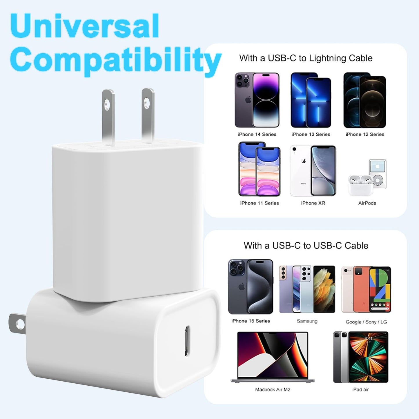 25W USB C Charger Block - Fast Charging