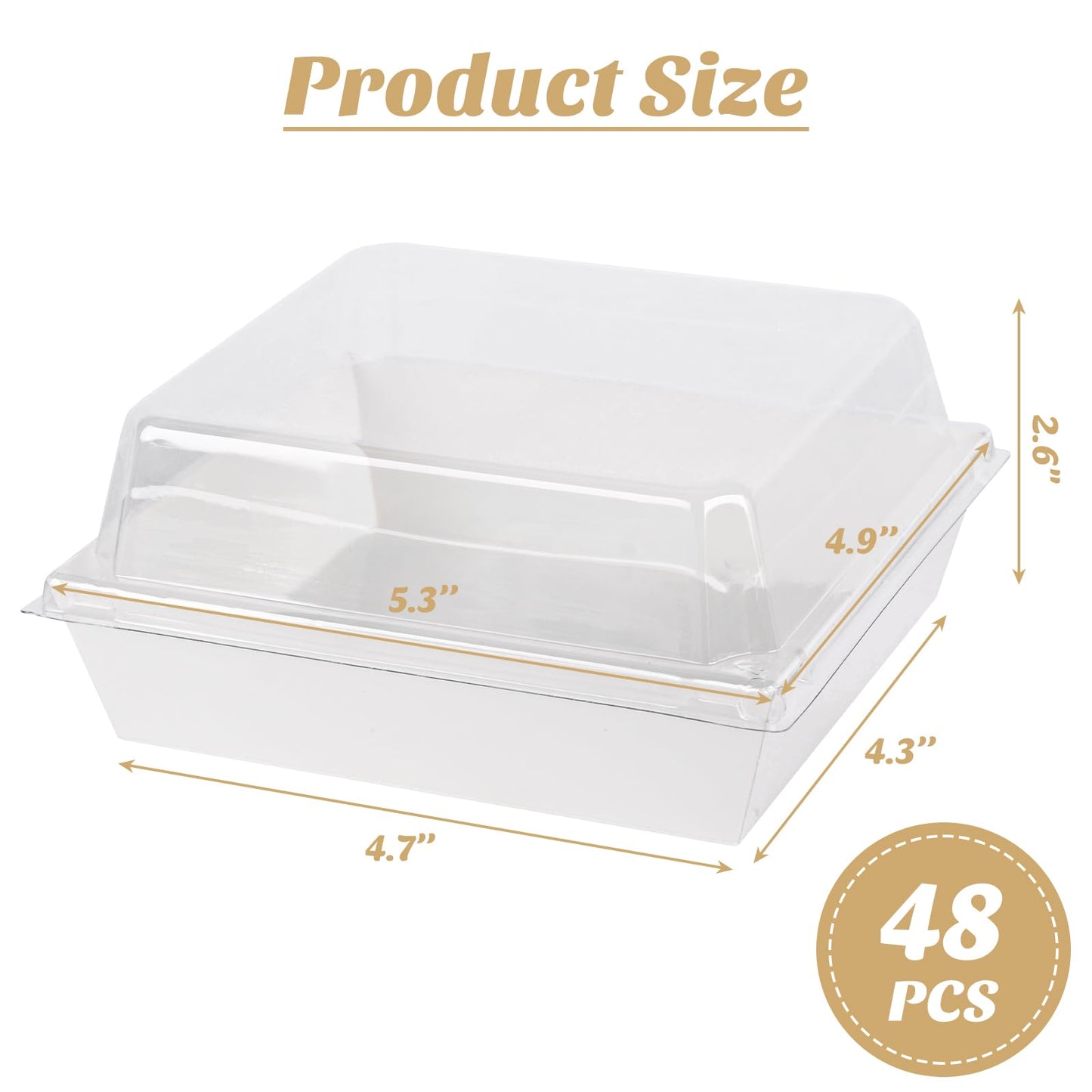 48PCS Mini Charcuterie Boxes with Clear Lids