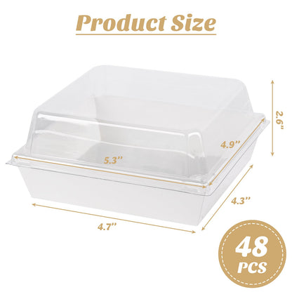 48PCS Mini Charcuterie Boxes with Clear Lids