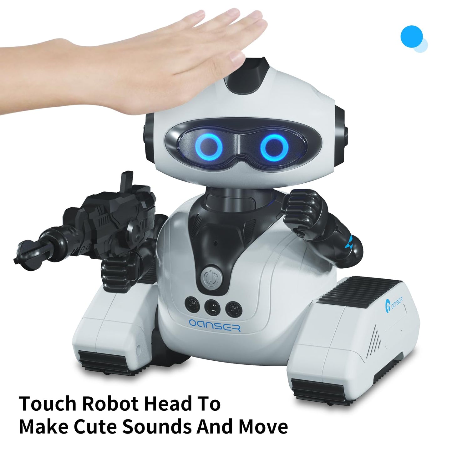 WOWELLO Robot Toys for Kids, Rechargeable Remote Control Emo Robots with Gesture Sensing, Fun Recording and Shining LED Eyes, RC Robot Toys Gifts for 3 4 5 6 7 8 Year Old Boys Girls