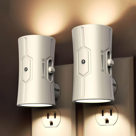2 Pack LED Night Lights with Adjustable Brightness
