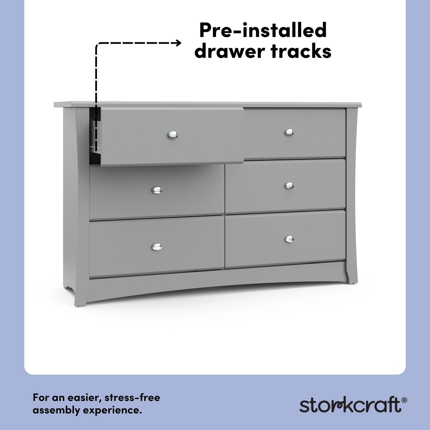 Storkcraft 6 Drawer Nursery Dresser for Kids