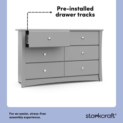 Storkcraft 6 Drawer Nursery Dresser for Kids