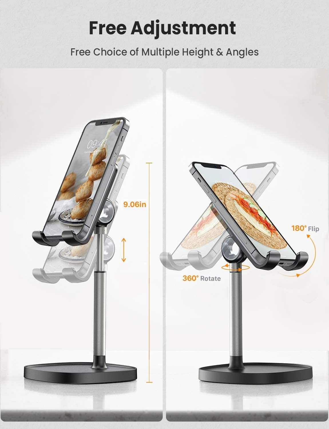 LISEN Adjustable Cell Phone Stand for Desk