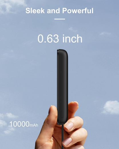 10000mAh Power Bank with Wireless Charging
