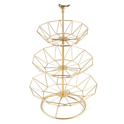 3 Tier Wrought Iron Fruit Serving Tray