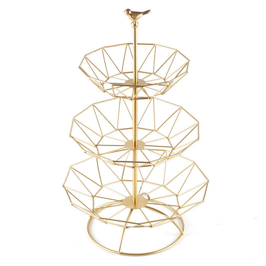 3 Tier Wrought Iron Fruit Serving Tray