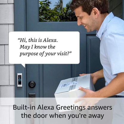 Ring Wired Video Doorbell Plus with Security Features