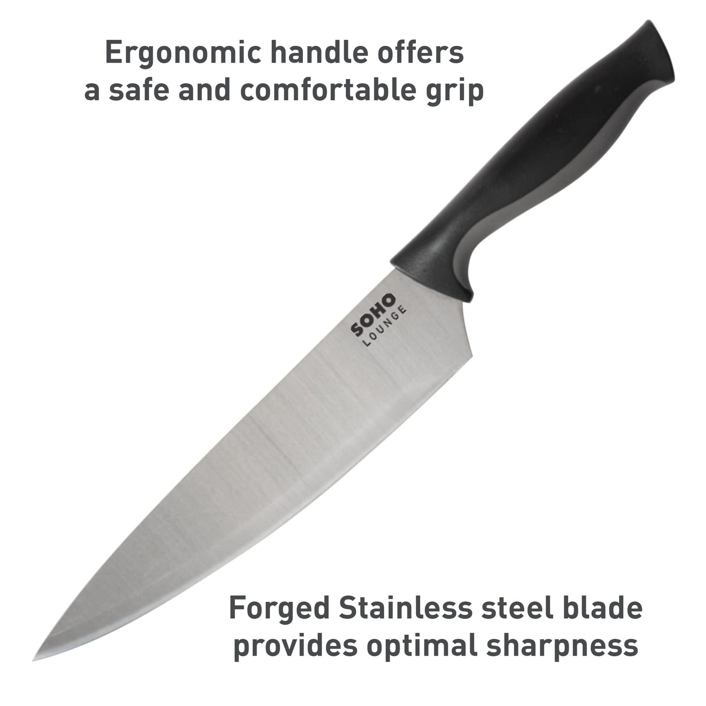 16-Piece Stainless Steel Knife Set with Stand