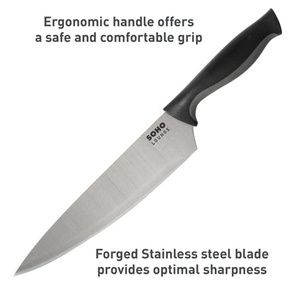 16-Piece Stainless Steel Knife Set with Stand