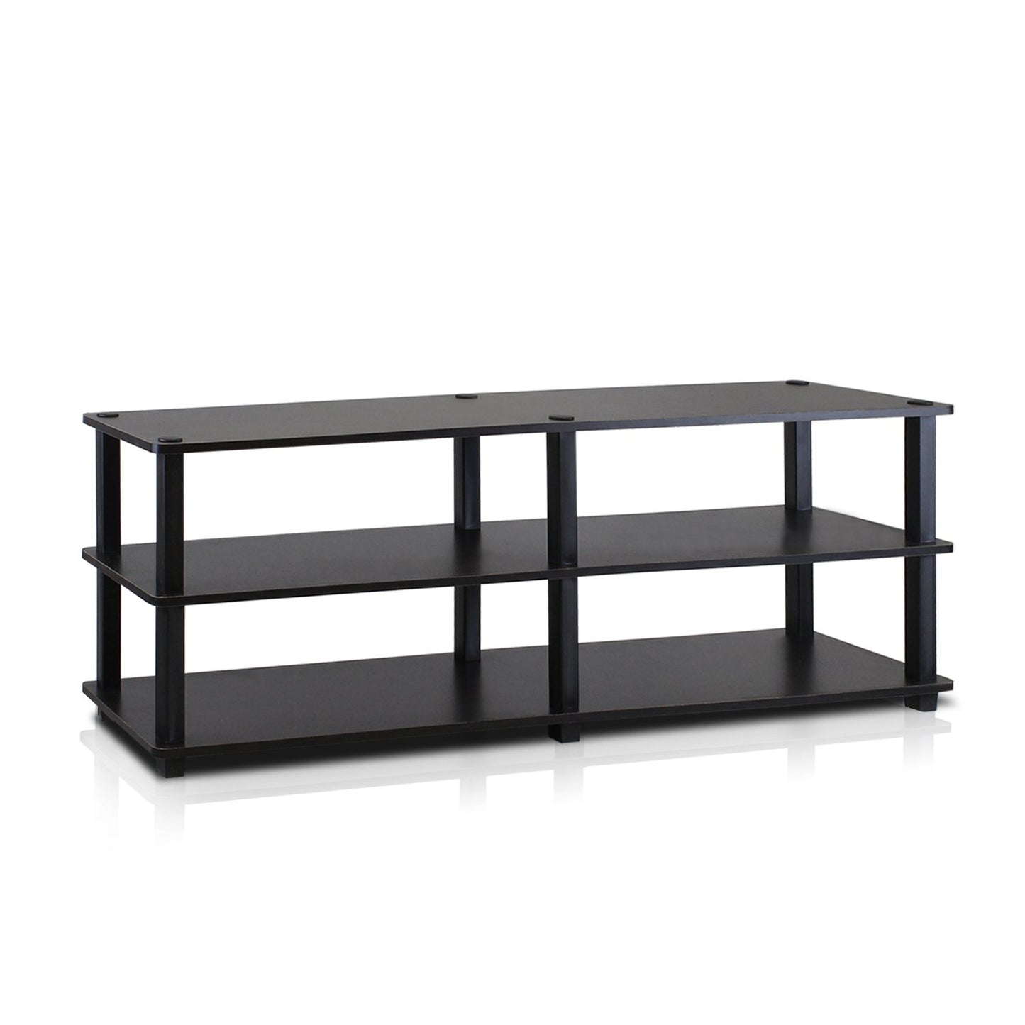 Furinno 3-Tier Wide Shoe Storage Rack, Espresso/Black