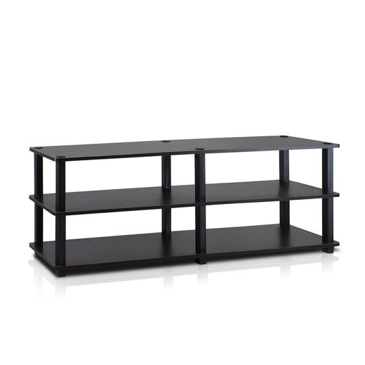 Furinno 3-Tier Wide Shoe Storage Rack, Espresso/Black