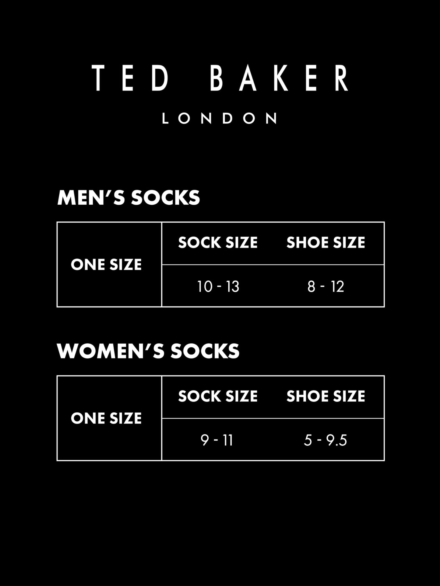 Ted Baker 6 Pack Black Crew Dress Socks