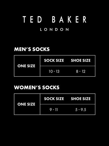 Ted Baker 6 Pack Black Crew Dress Socks