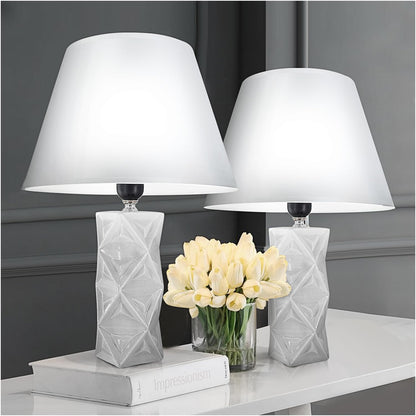 Set of 2 Modern Ceramic Table Lamps