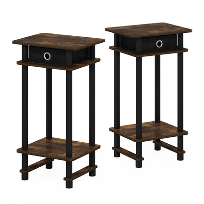 2-Pack Furinno Night Stand with Drawer