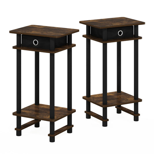 2-Pack Furinno Night Stand with Drawer