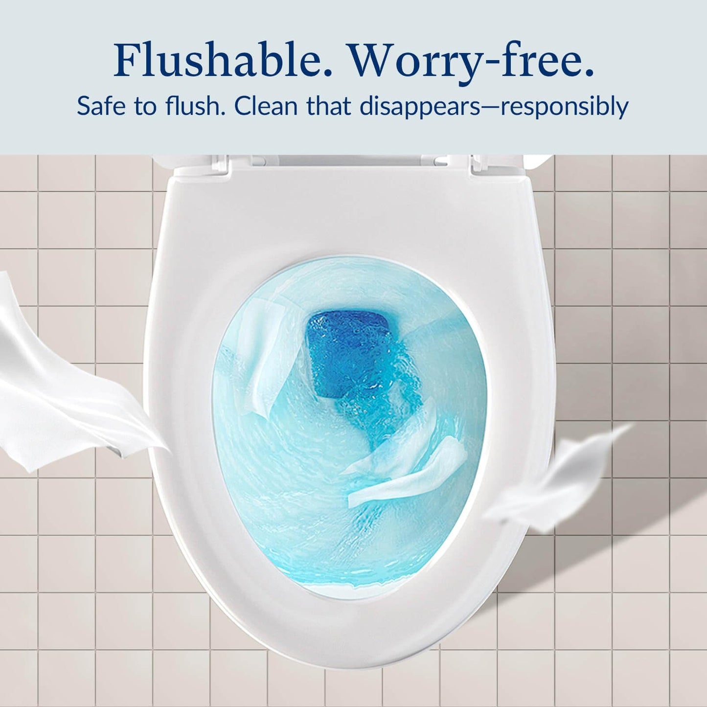 RPE Life Flushable Wet Wipes - 6 Portable Travel Size Packs (60 Ct) - Unscented Extra-Large Body & Hand Tissue with Vitamin E & Aloe - For Adults, Kids & Children - Perfect for On-the-Go & Outdoor Use