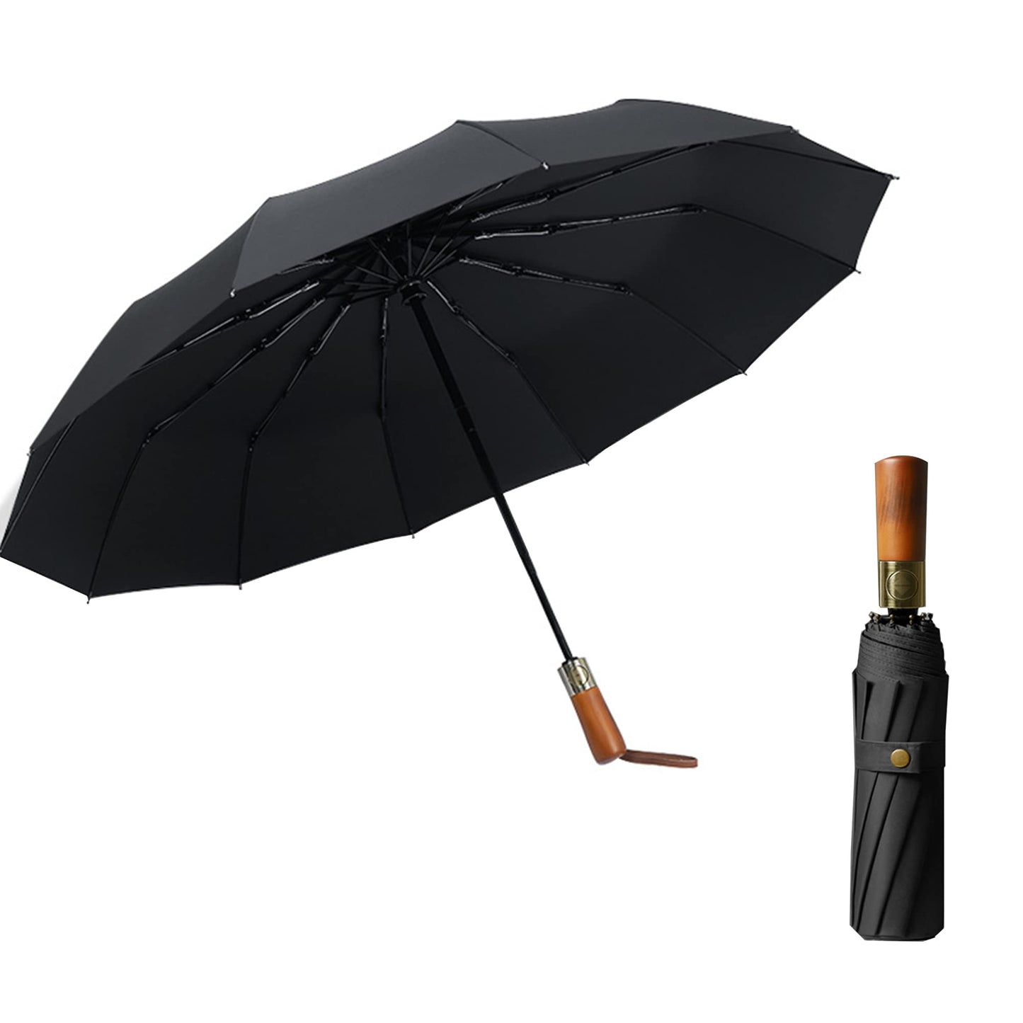 Compact Windproof Travel Umbrella with Automatic Open