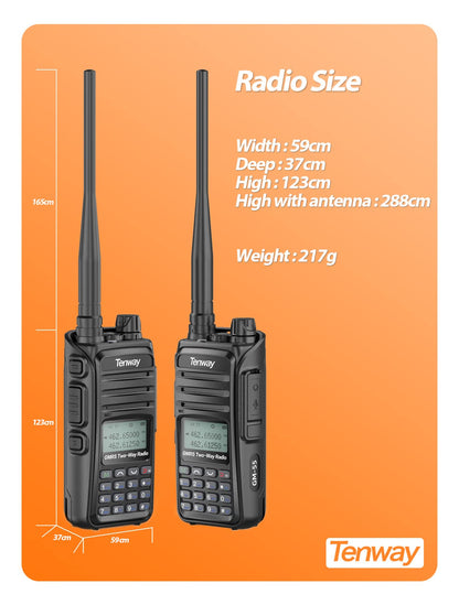 Tenway GMRS Long Range Handheld Radio with NOAA