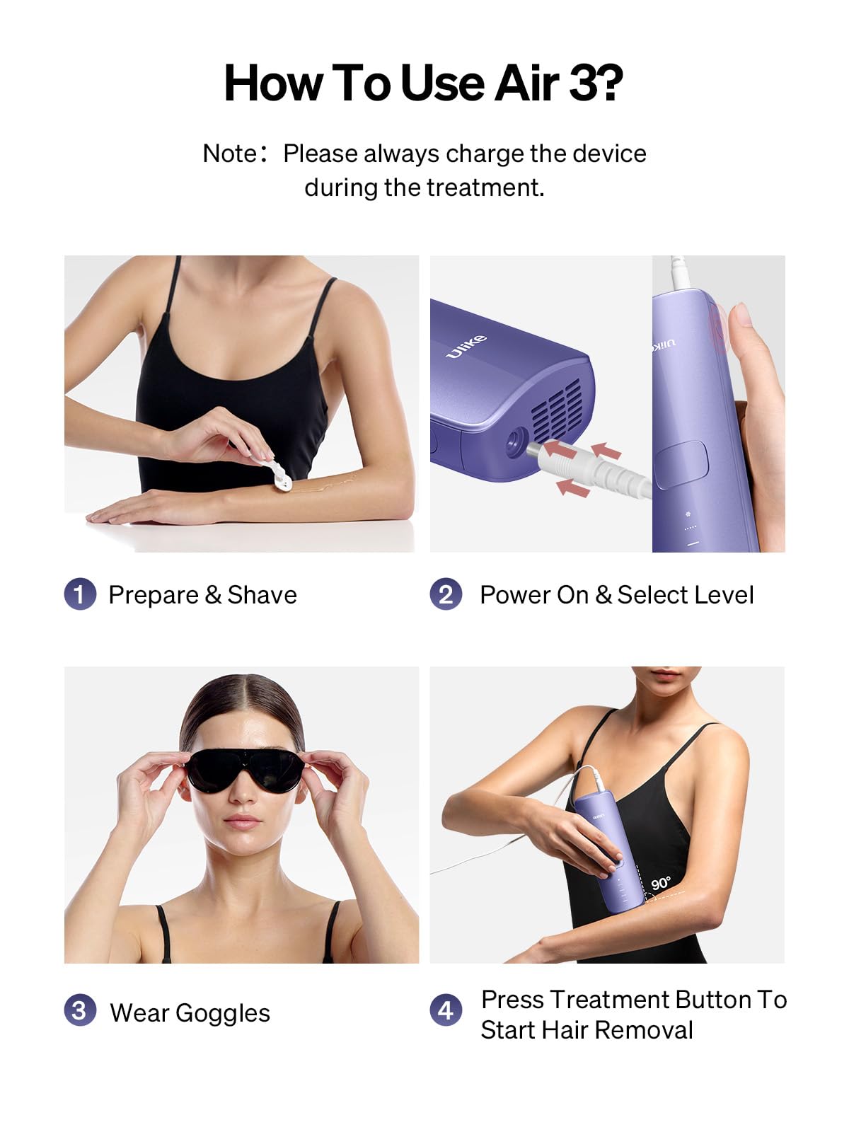 Ulike Laser Hair Removal for Women and Men, Air 3 Ice-Cooling IPL Device Hair Removal for Nearly Painless & Long-Lasting Results, 3 Modes & Auto Flashing for Fast Full Body Hair Removal from Home