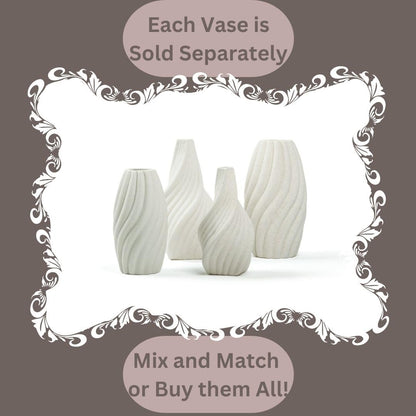 Rustic Ceramic Vase for Pampas Grass Decor