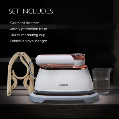 Professional Garment Steamer for Clothes 2 in 1, High Steam Volume 20g/min for Powerful Wrinkle Removal, Leak Proof, 120v, 1000w