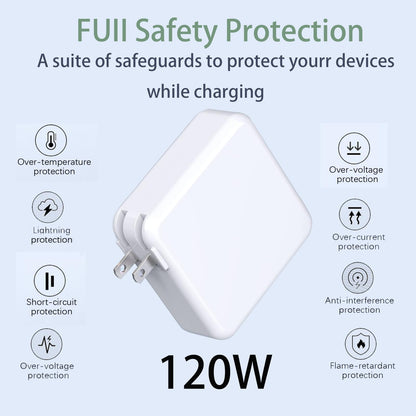 Mybegin 120W USB C Charger Fast Charger for USB C Port Mac Book pro & Mac Book Air, ipad Pro, Samsung Galaxy and All USB C Device, Include Charge Cable6.6FT, PA-120W