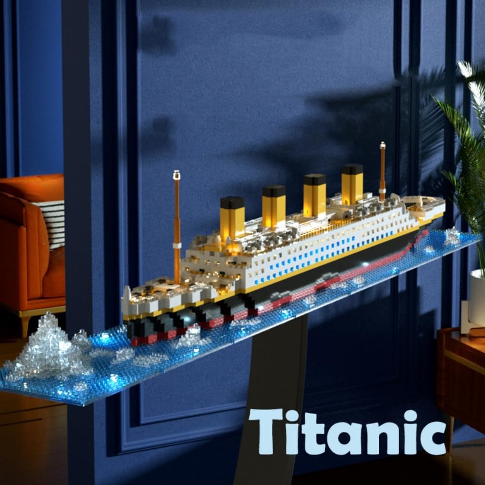 Titanic 3D Model Building Blocks Set, 1860 pcs