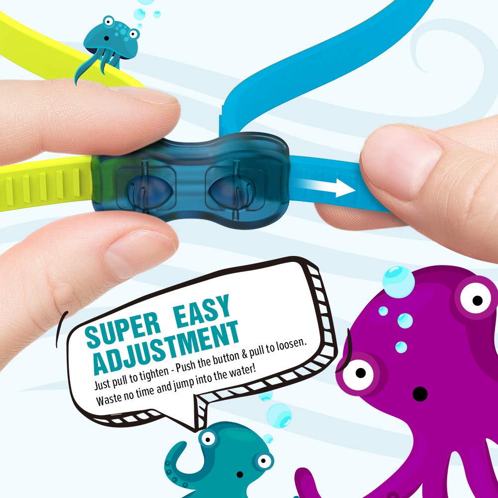 2 Pack OutdoorMaster Kids Swim Goggles
