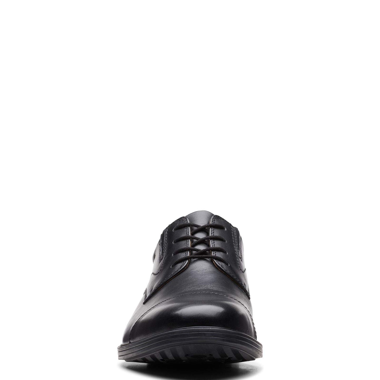 Clarks Whiddon Cap Oxford Black Leather Shoes