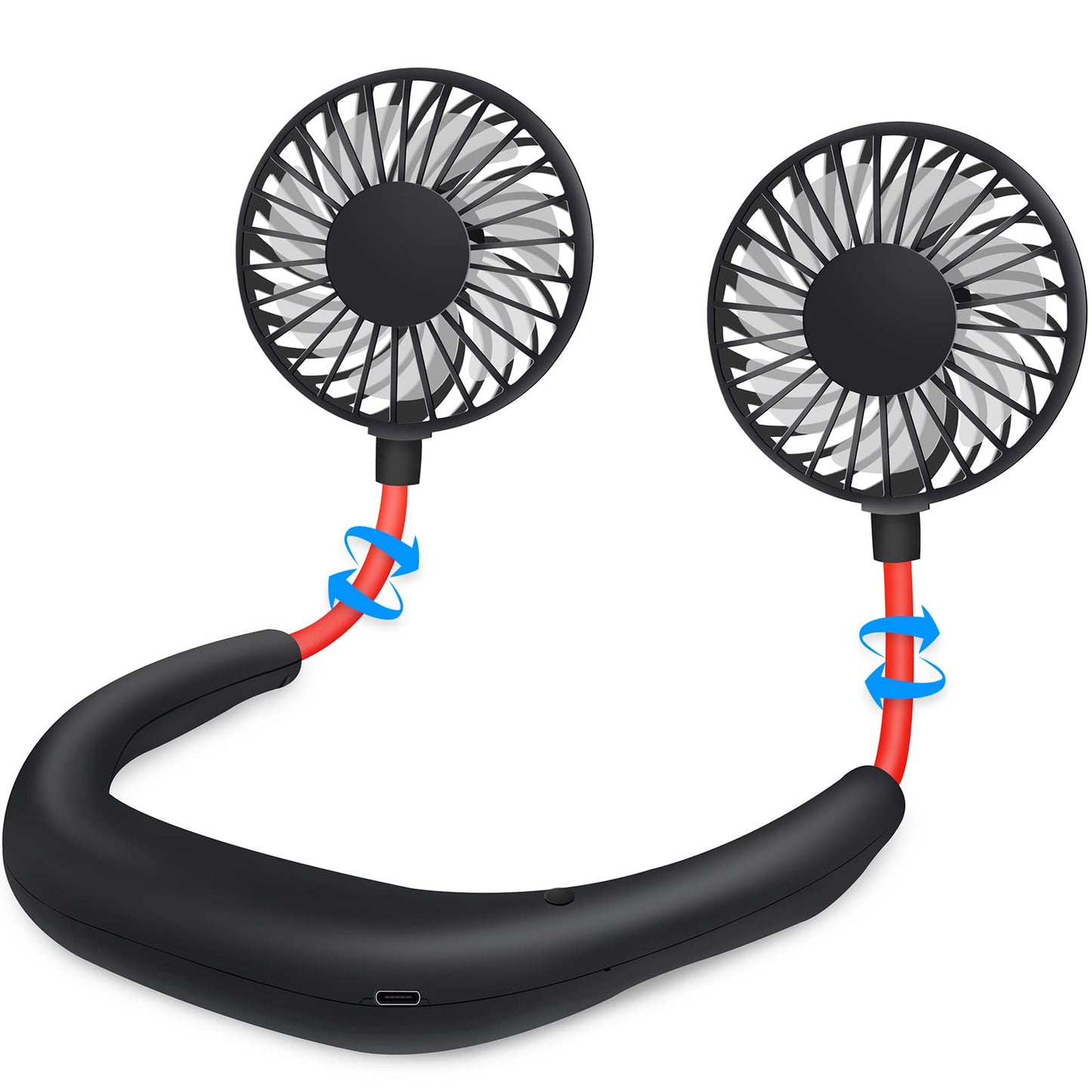 Portable Rechargeable Neck Fan with 360° Rotation