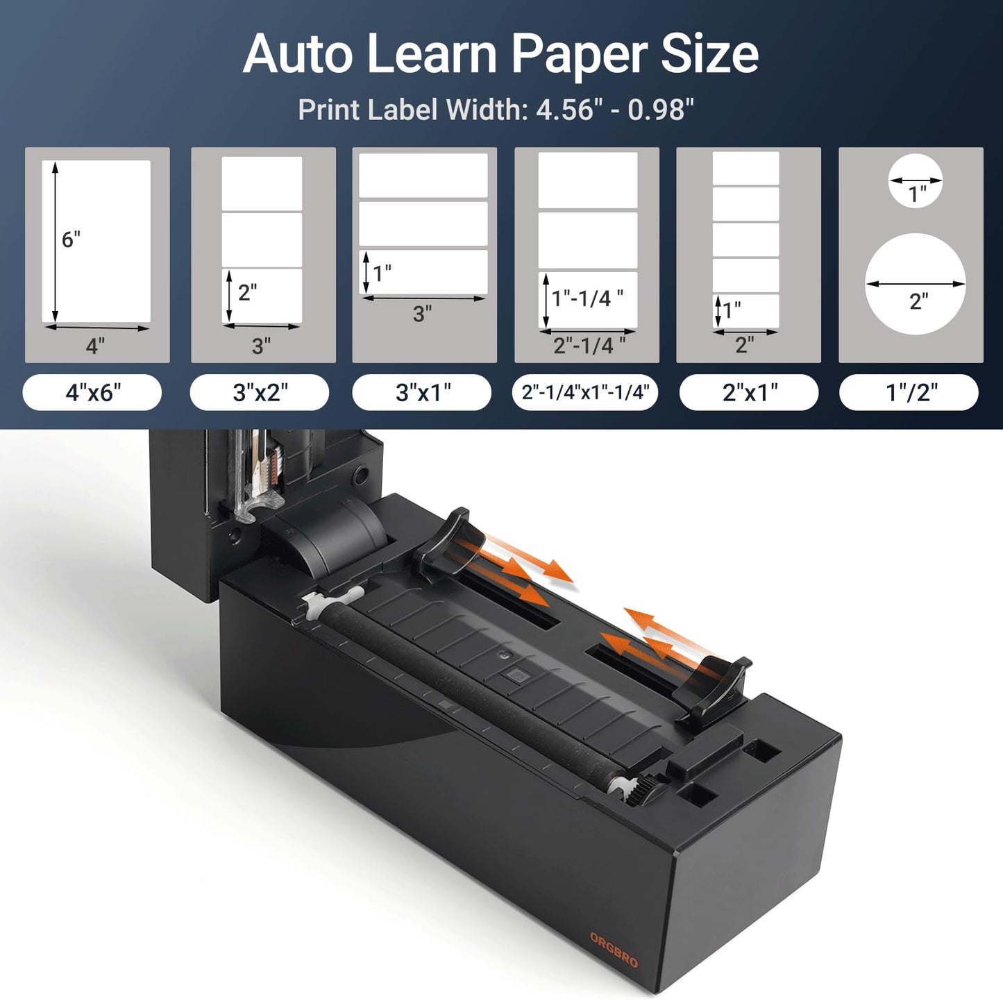 ORGBRO 4x6 Thermal Label Printer for Shipping