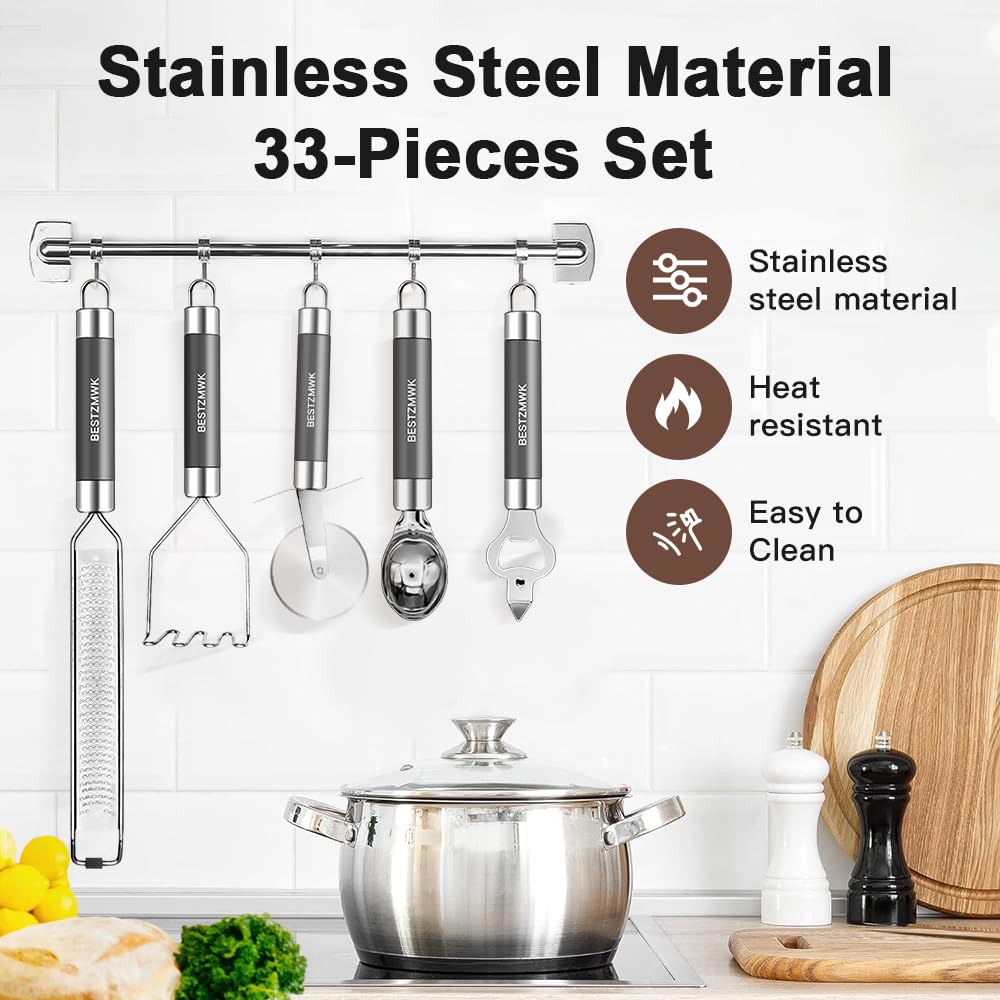 32pcs Non-Stick Silicone Kitchen Utensil Set